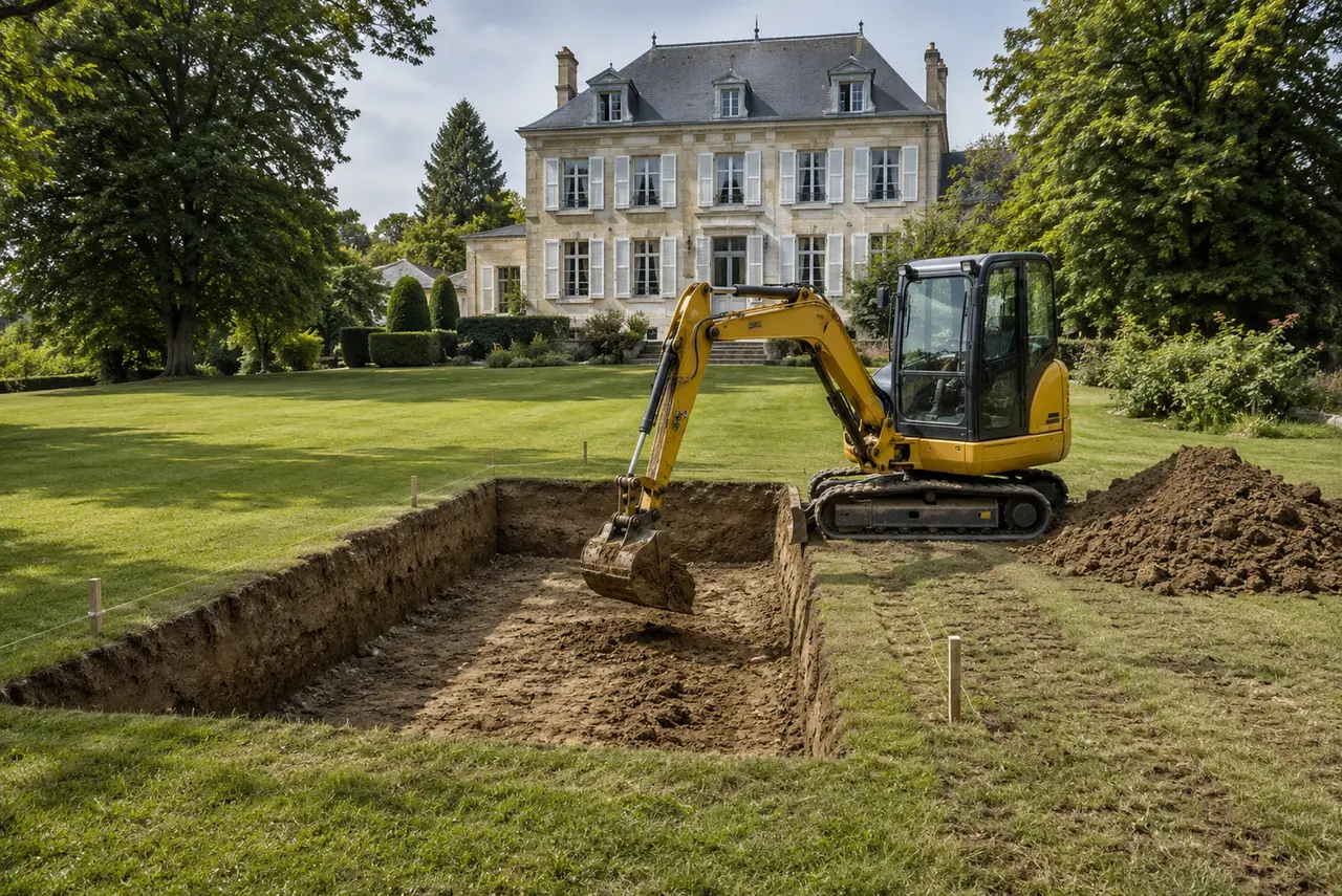 Travaux suivis dans une propriété